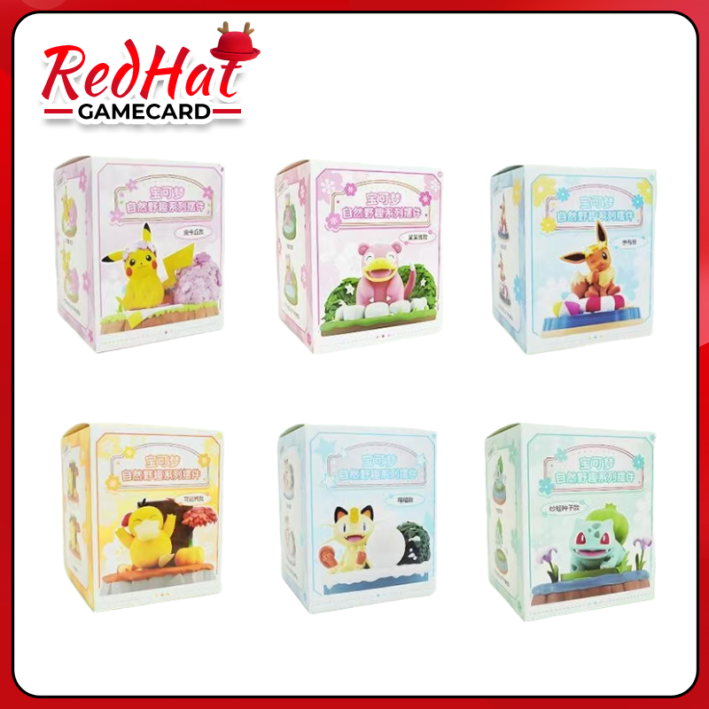 Pokemon- Natural Wilderness Ornaments Blind Boxes – Red Hat Game Card